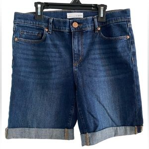 Loft Dark-Wash Bermuda Shorts